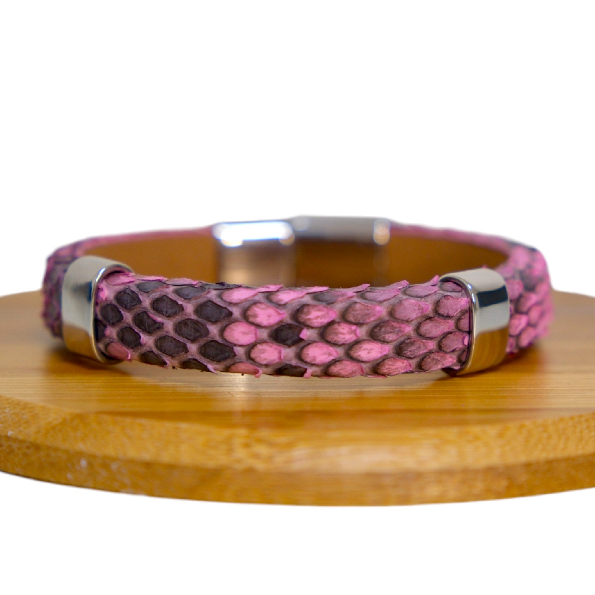 Handmade Python Leather Bracelet Exotic Luxury Cuff for Men & Women