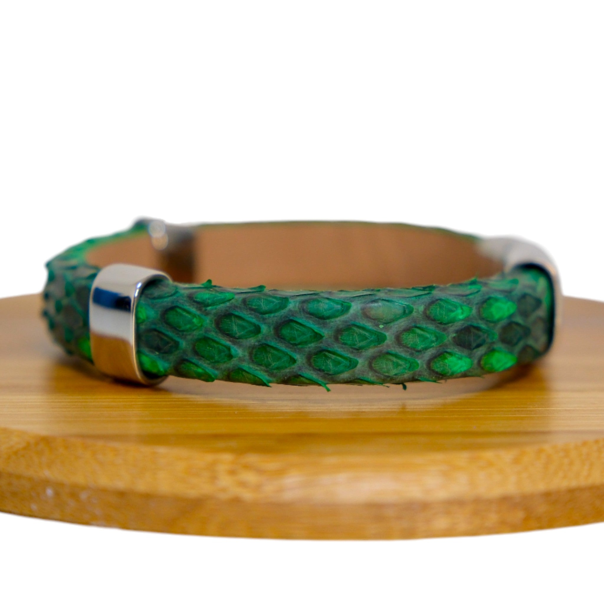 Handmade Python Leather Bracelet Exotic Luxury Cuff for Men & Women
