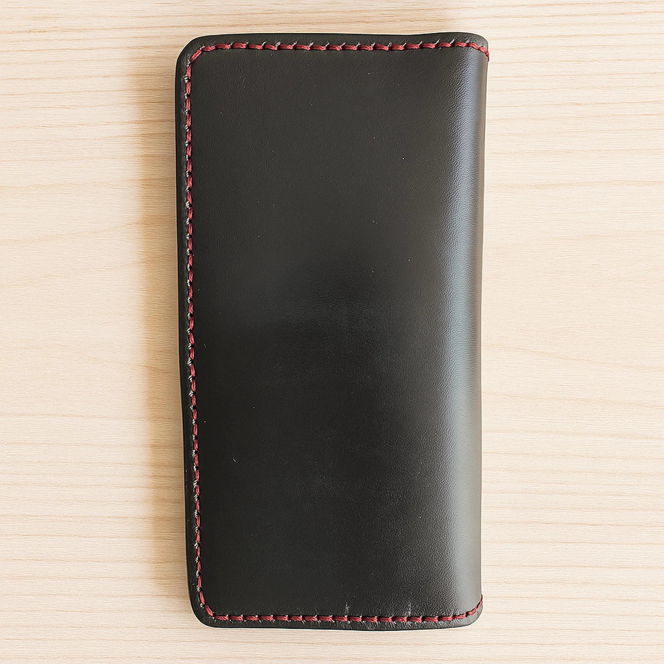 Lady Art Wallet | Hand-Burned Silhouette | Full Grain Leather Slim Long Bifold | Handmade Artisan Purse | Veg-Tan Cowhide