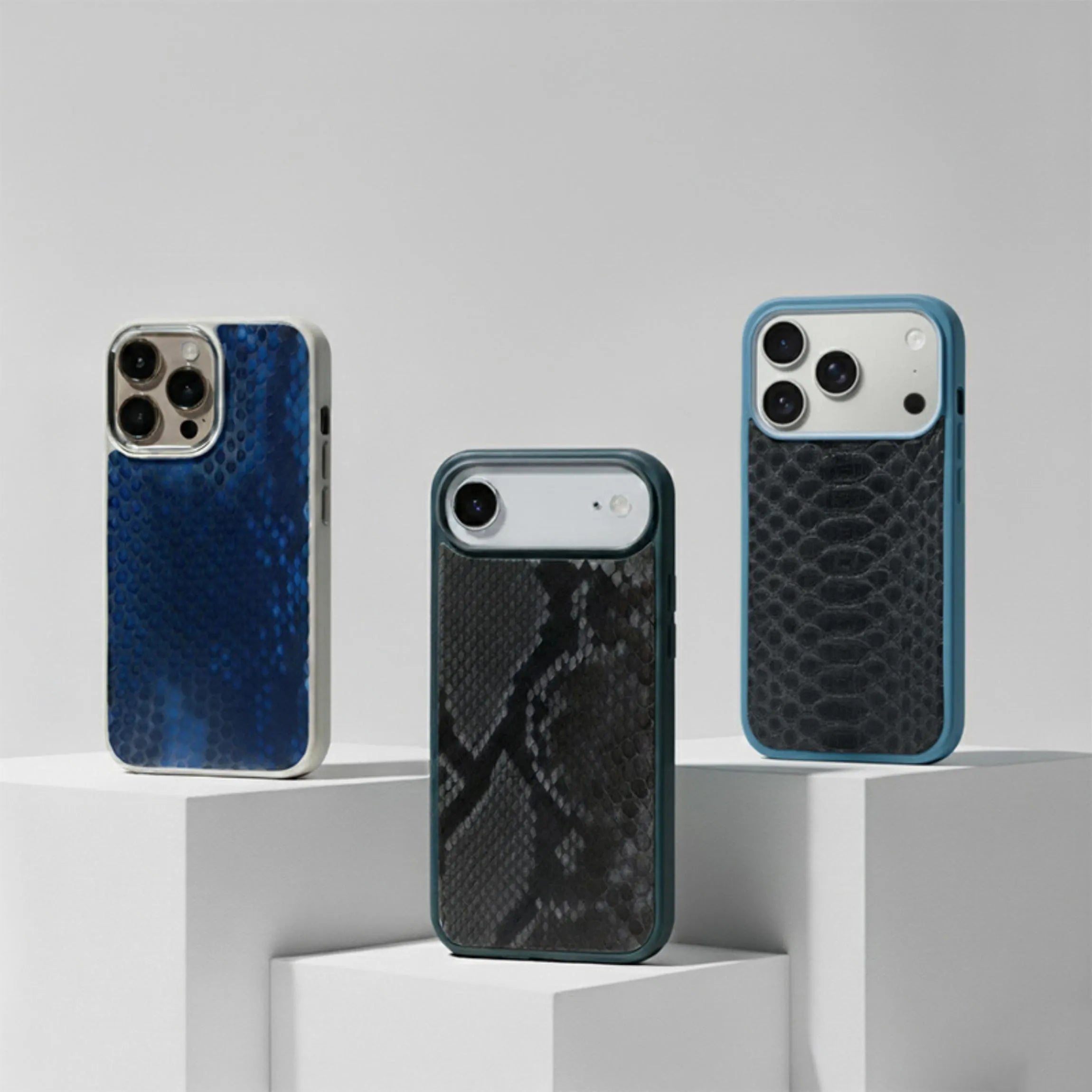 Python iPhone Case | Exotic Snake Skin Leather Cover | Handmade Slim Protective | iPhone 16 & 17 Series