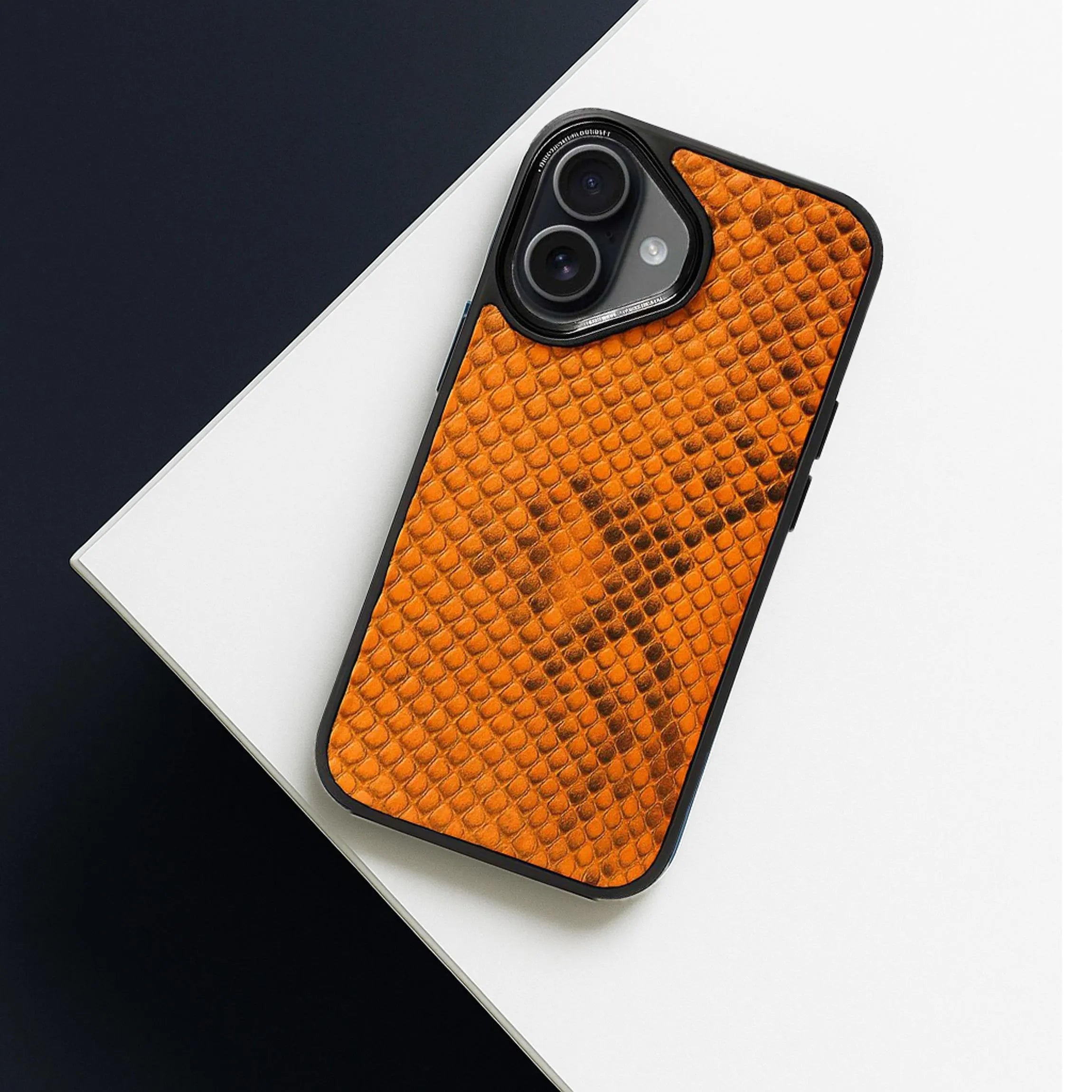 Python iPhone Case | Exotic Snake Skin Leather Cover | Handmade Slim Protective | iPhone 16 & 17 Series