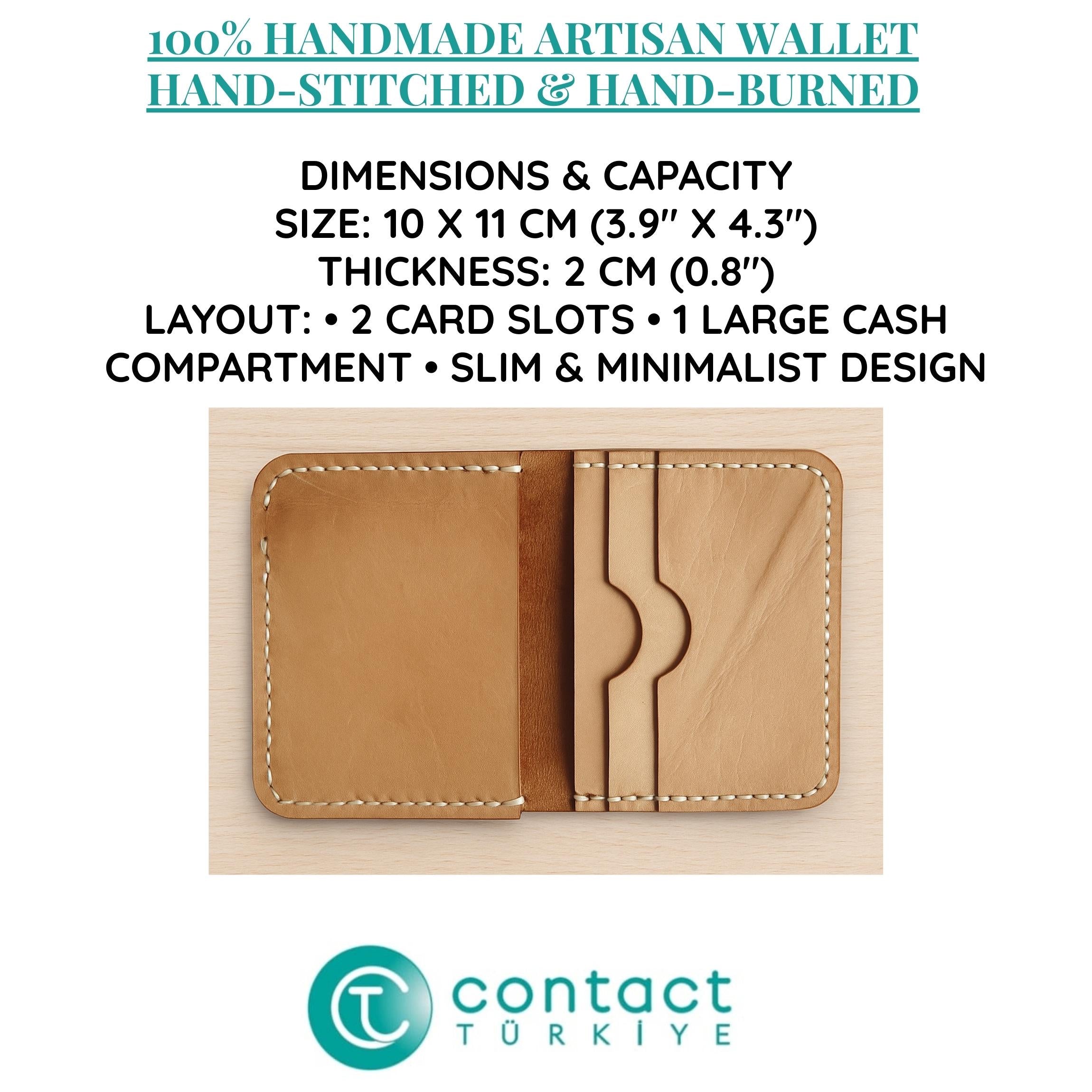 Turkish Ebru Wallet | Handmade Marbling Art Bifold | Vegetable Tanned Full Grain Cowhide | Slim Marbled Pattern | Hand Painted