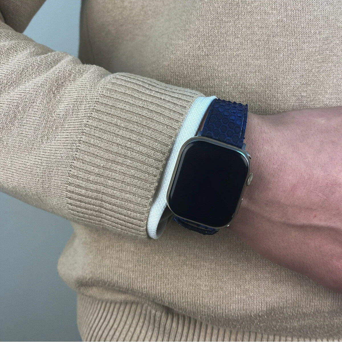 Python Leather Apple Watch Band | Exotic Snake Skin Strap | All Sizes 38mm–49mm | Multiple Band and Closure Color Variations